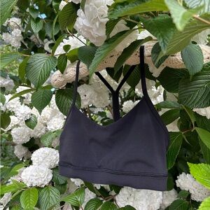 lululemon athletica Flow Y Black Sports Bra